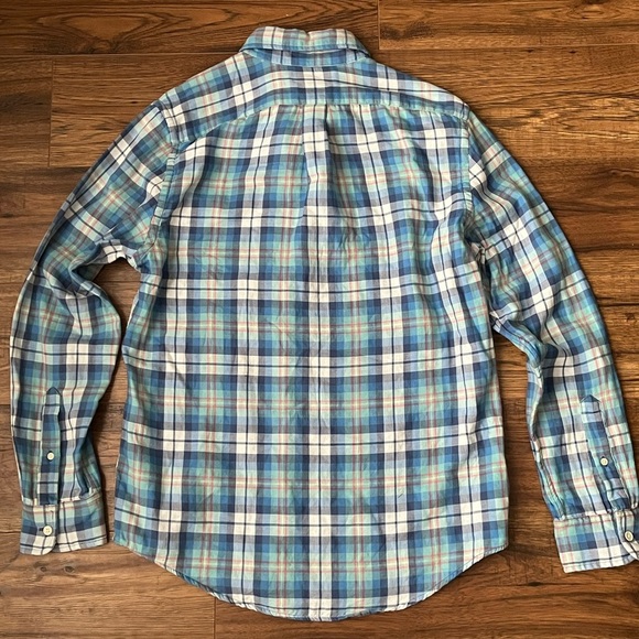 Vineyard Vines Blue Plaid Slim Fit Button Down Casual Shirt Small Western Preppy - Picture 6 of 6